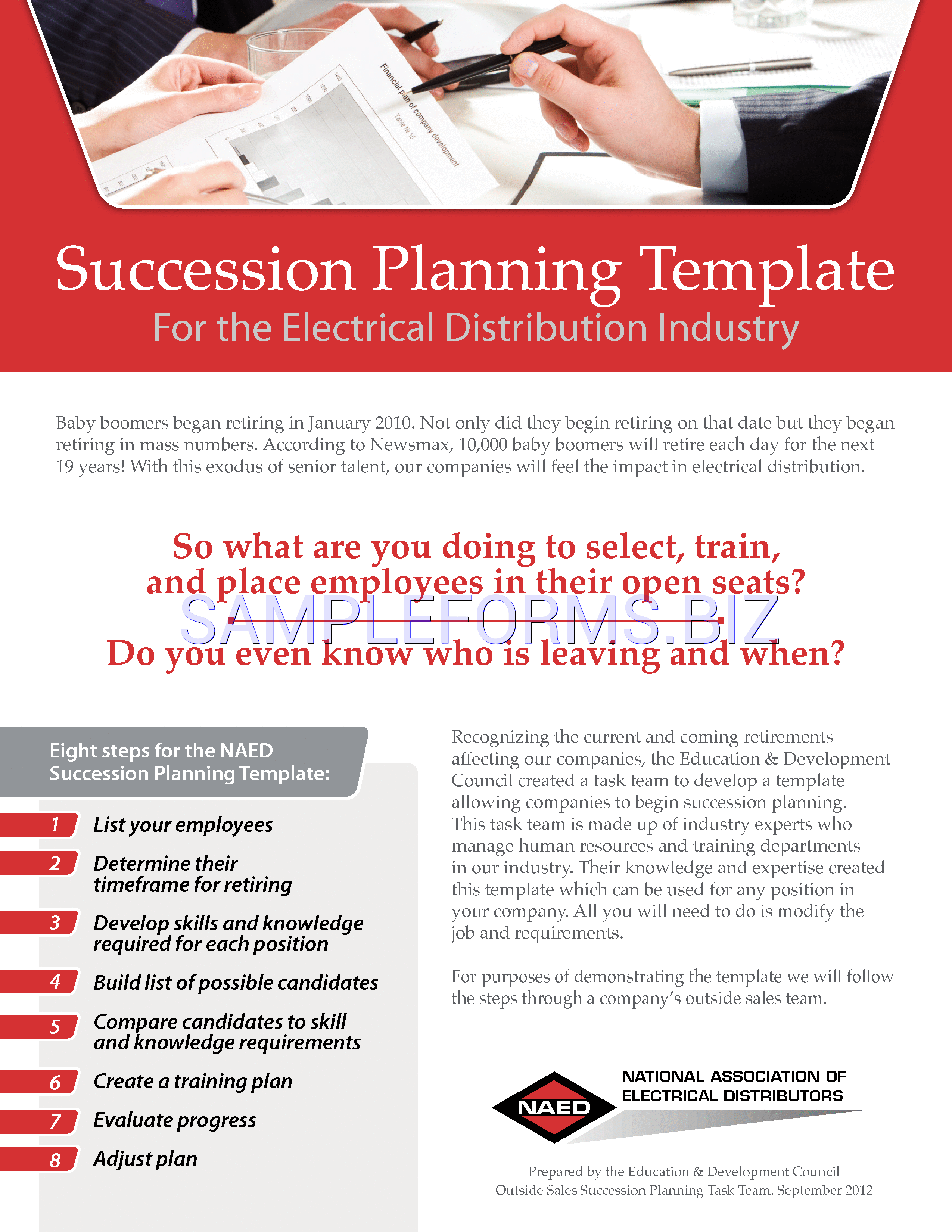 Preview free downloadable Succession Planning Template 3 in PDF (page 1)